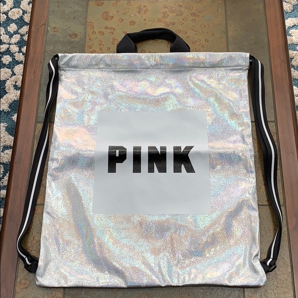PINK Victoria’s Secret Tote Cinch Backpack Sac - Picture 1 of 6